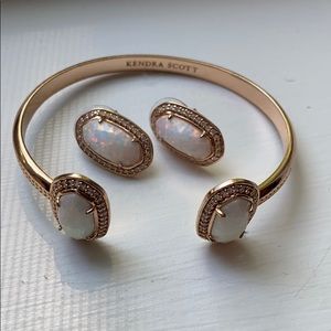 Kendra Scott earrings and cuff